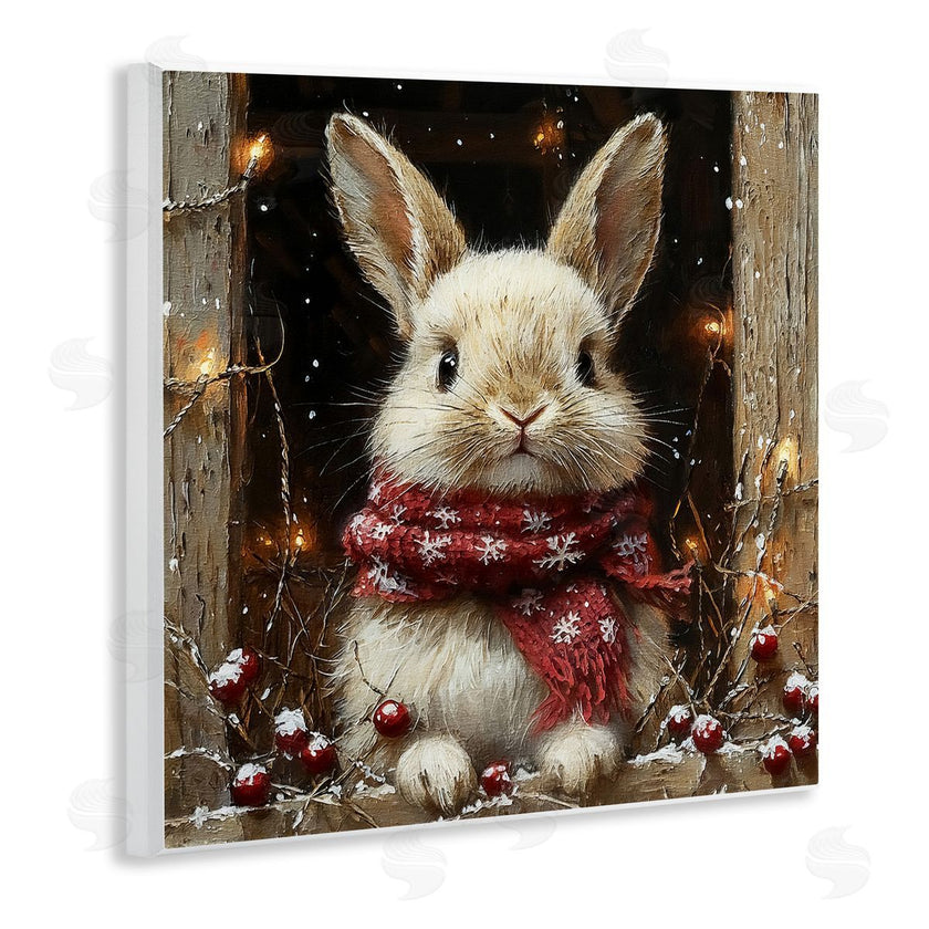 Riley B | Bunny with Snowy Holly Berries
