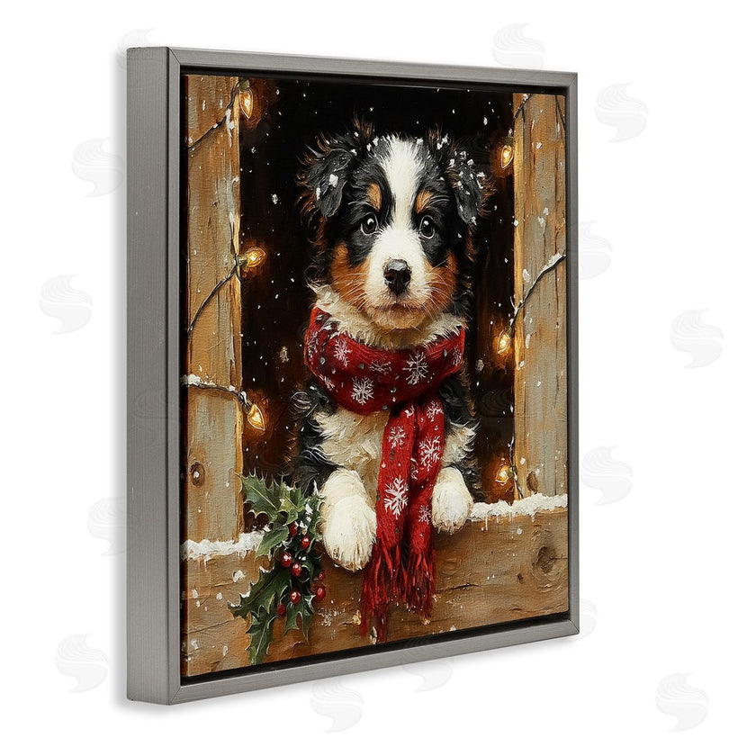 Riley B | Snowy Christmas Lights Puppy