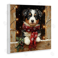 Riley B | Snowy Christmas Lights Puppy