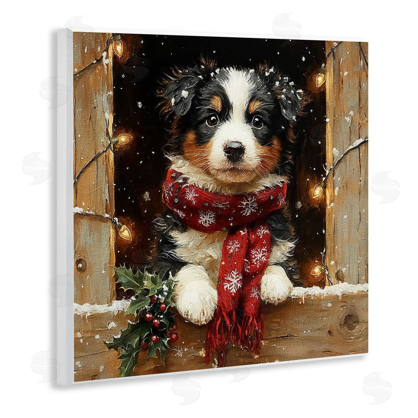 Riley B | Snowy Christmas Lights Puppy
