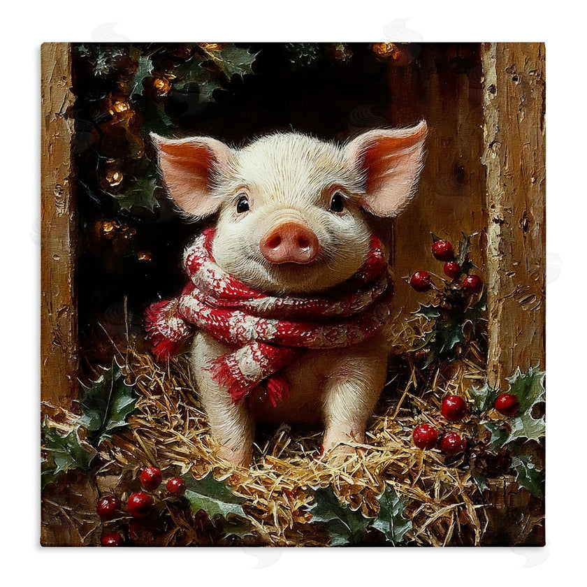 Riley B | Pig with Holiday Garlands