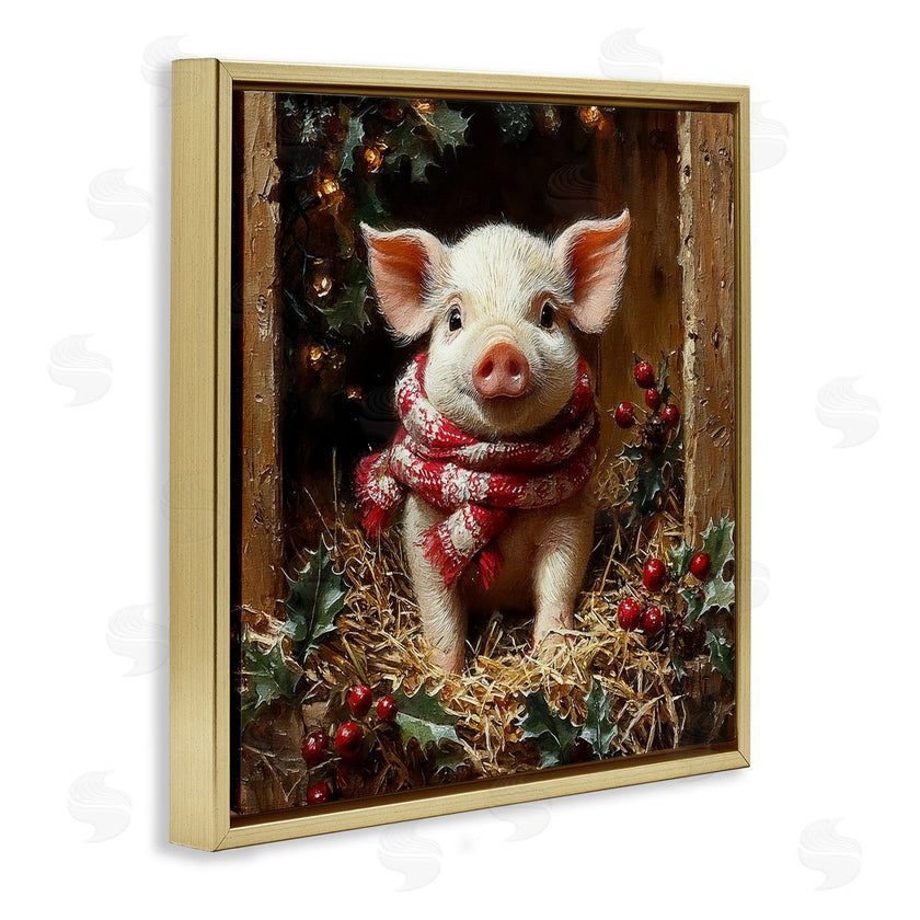 Riley B | Pig with Holiday Garlands