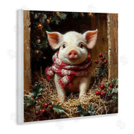 Riley B | Pig with Holiday Garlands