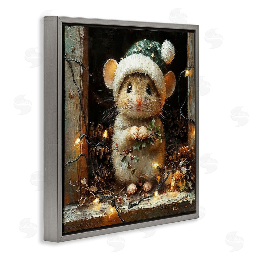 Riley B | Barn Mouse with Christmas Lights