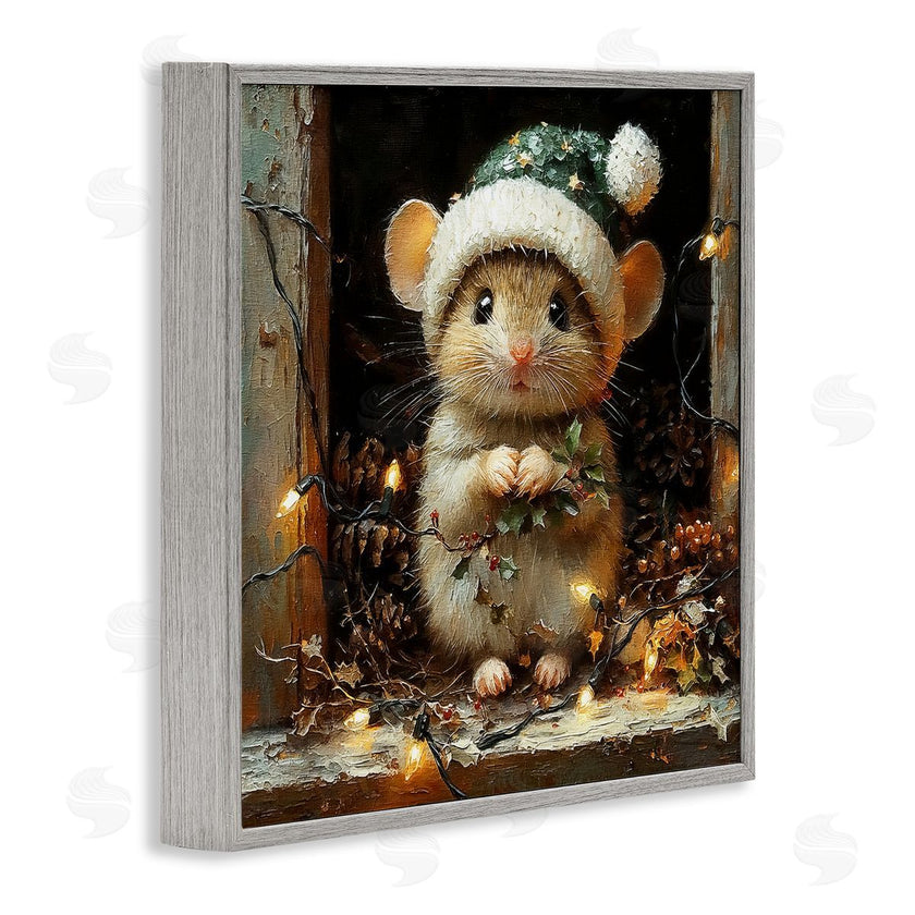 Riley B | Barn Mouse with Christmas Lights