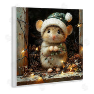 Riley B | Barn Mouse with Christmas Lights