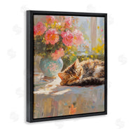 Nini Art | Sleeping Kitten & Flower Vase