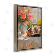Nini Art | Sleeping Kitten & Flower Vase