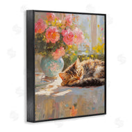Nini Art | Sleeping Kitten & Flower Vase