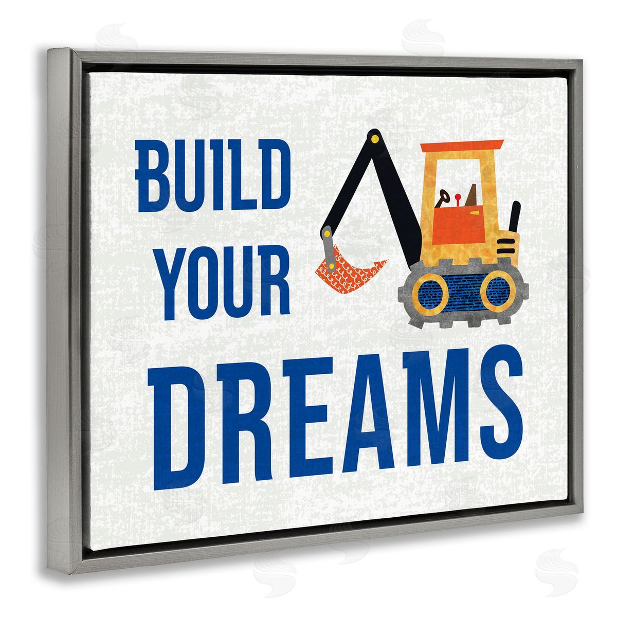 Build Your Dreams Grey Floating Frame Canvas Wall Art, Home Decor by Conrad Knutsen