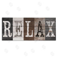 Susan Arnot | Rustic Bathroom Relax Letters