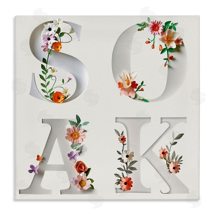 Susan Arnot | Floral Bathroom Soak Letters