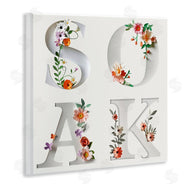Susan Arnot | Floral Bathroom Soak Letters