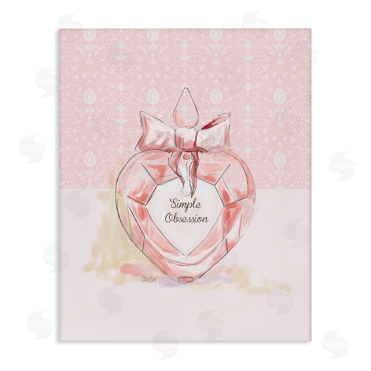 Simple Obsession Pastel Perfume Canvas Wall Art, Home Decor by Carol Robinson
