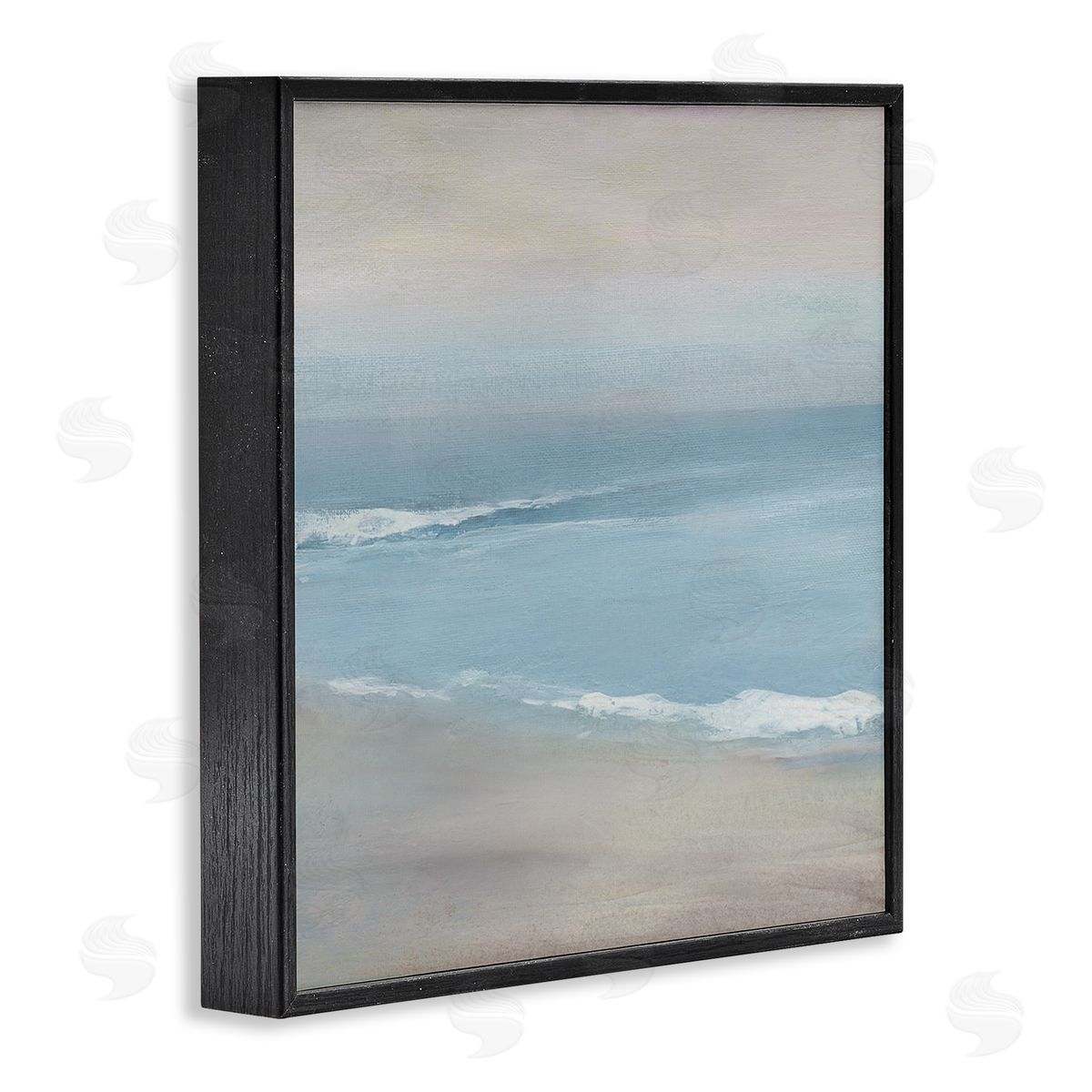 Coalescing Ocean & Shore Black Frame Print Wall Art, Home Decor by Carol Robinson