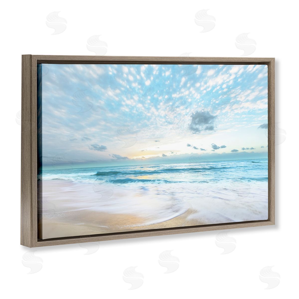Sun Bleached Ocean Shore Brown Floating Frame Canvas Wall Art, Home Decor by Danita Delimont