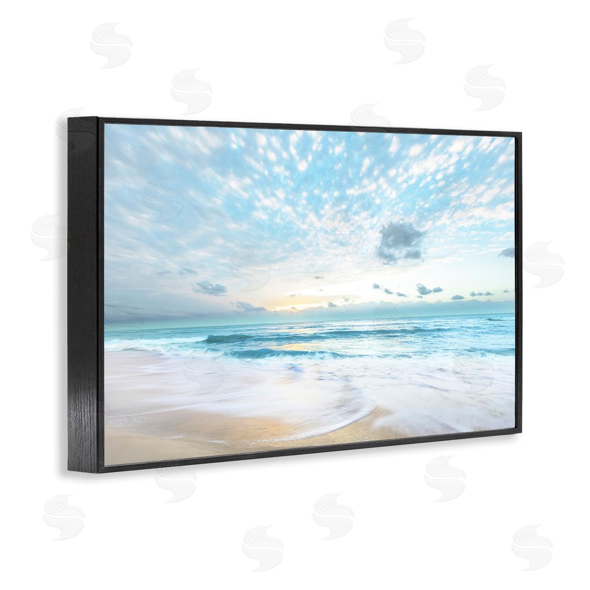 Sun Bleached Ocean Shore Black Frame Print Wall Art, Home Decor by Danita Delimont