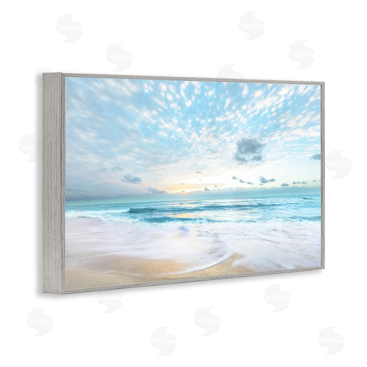 Sun Bleached Ocean Shore Grey Frame Print Wall Art, Home Decor by Danita Delimont