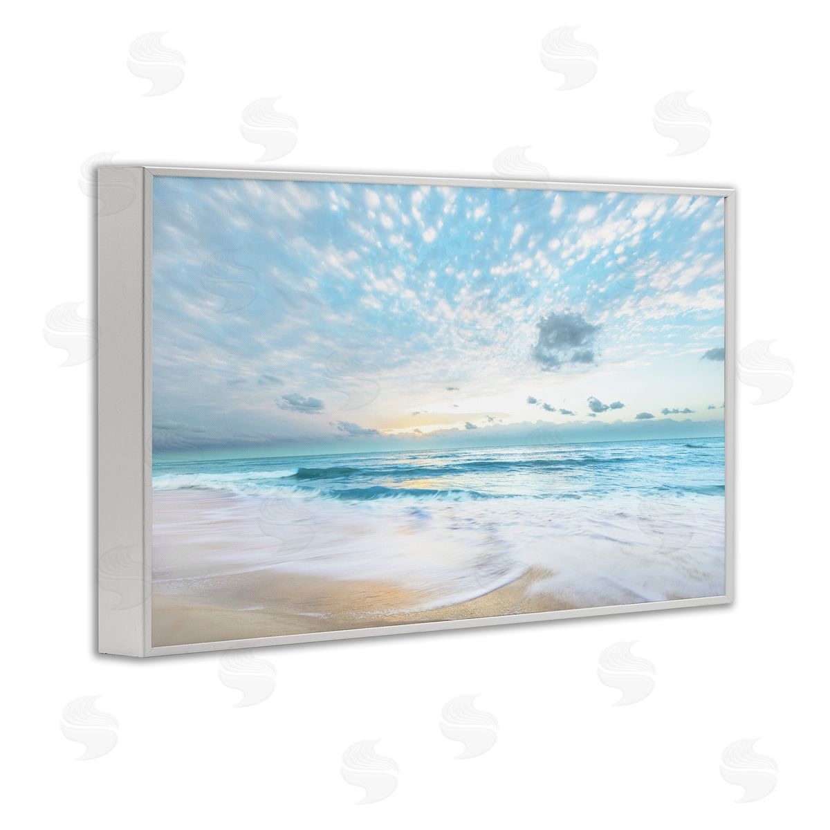 Sun Bleached Ocean Shore White Frame Print Wall Art, Home Decor by Danita Delimont