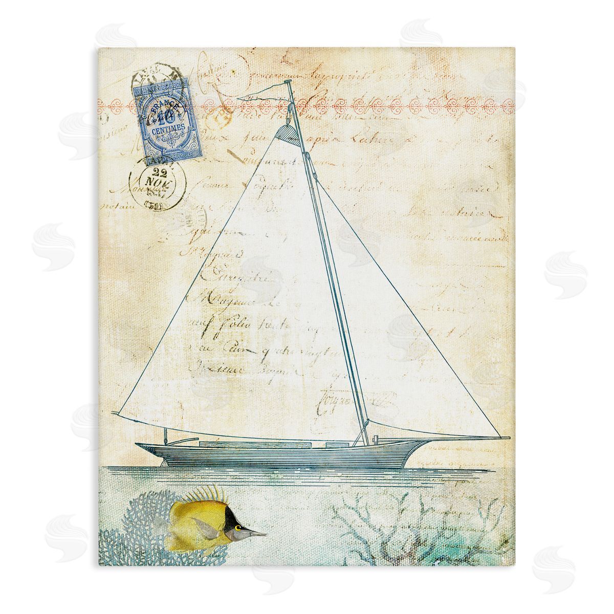 Susan Arnot | Vintage Sailboat & Postal Stamp