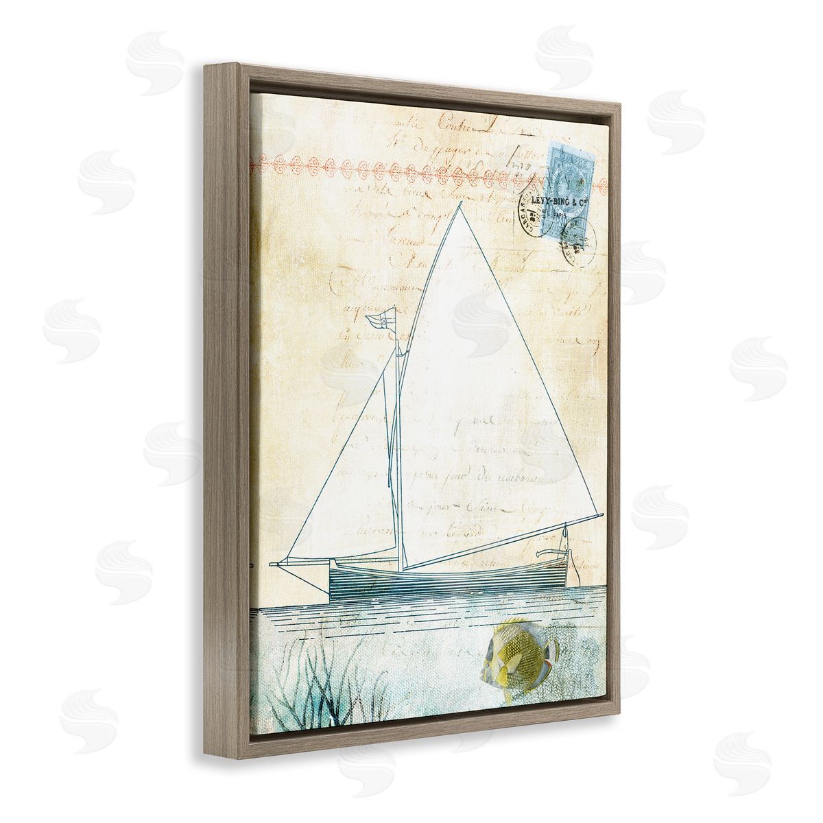 Susan Arnot | Antique Sailboat & Postal Stamp