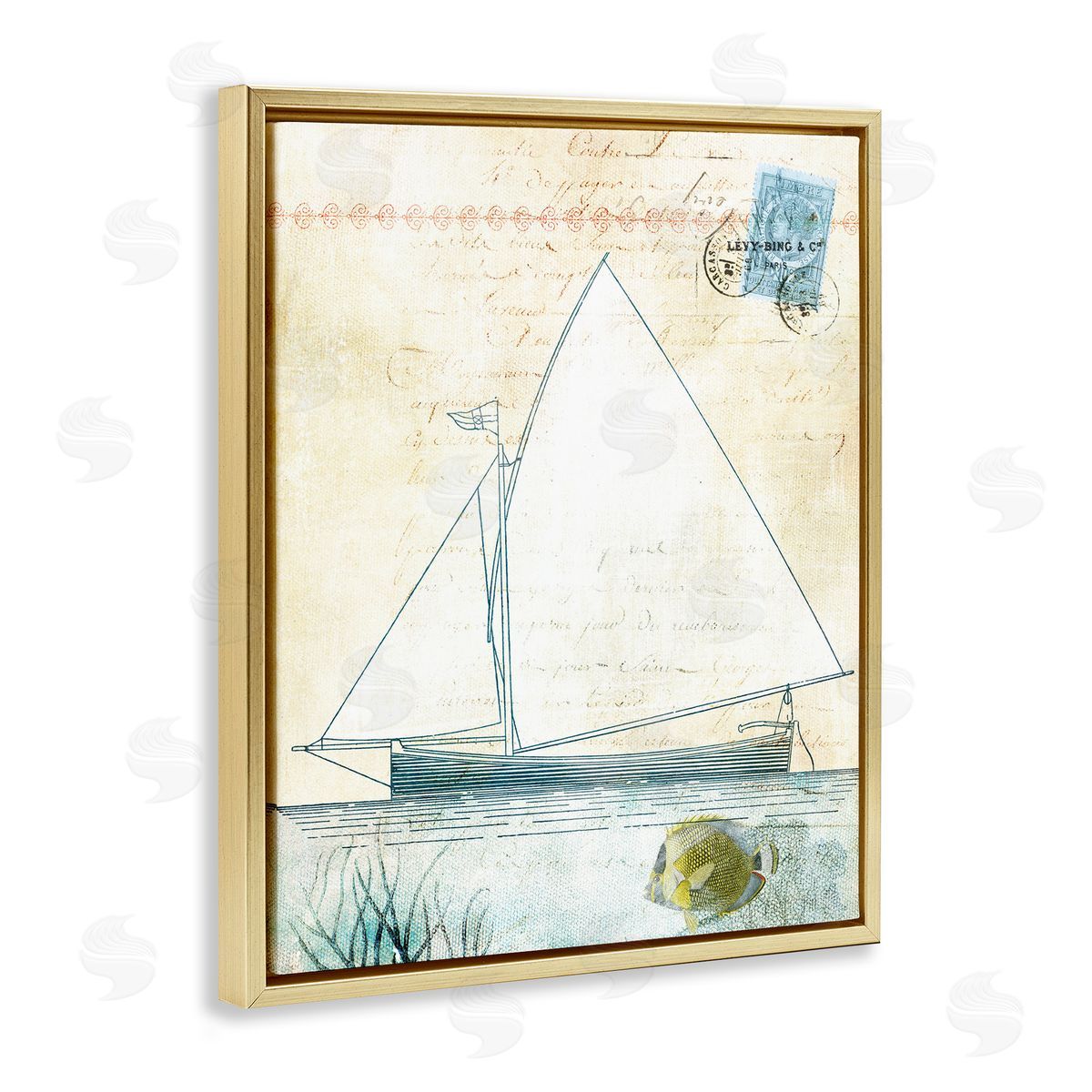 Susan Arnot | Antique Sailboat & Postal Stamp