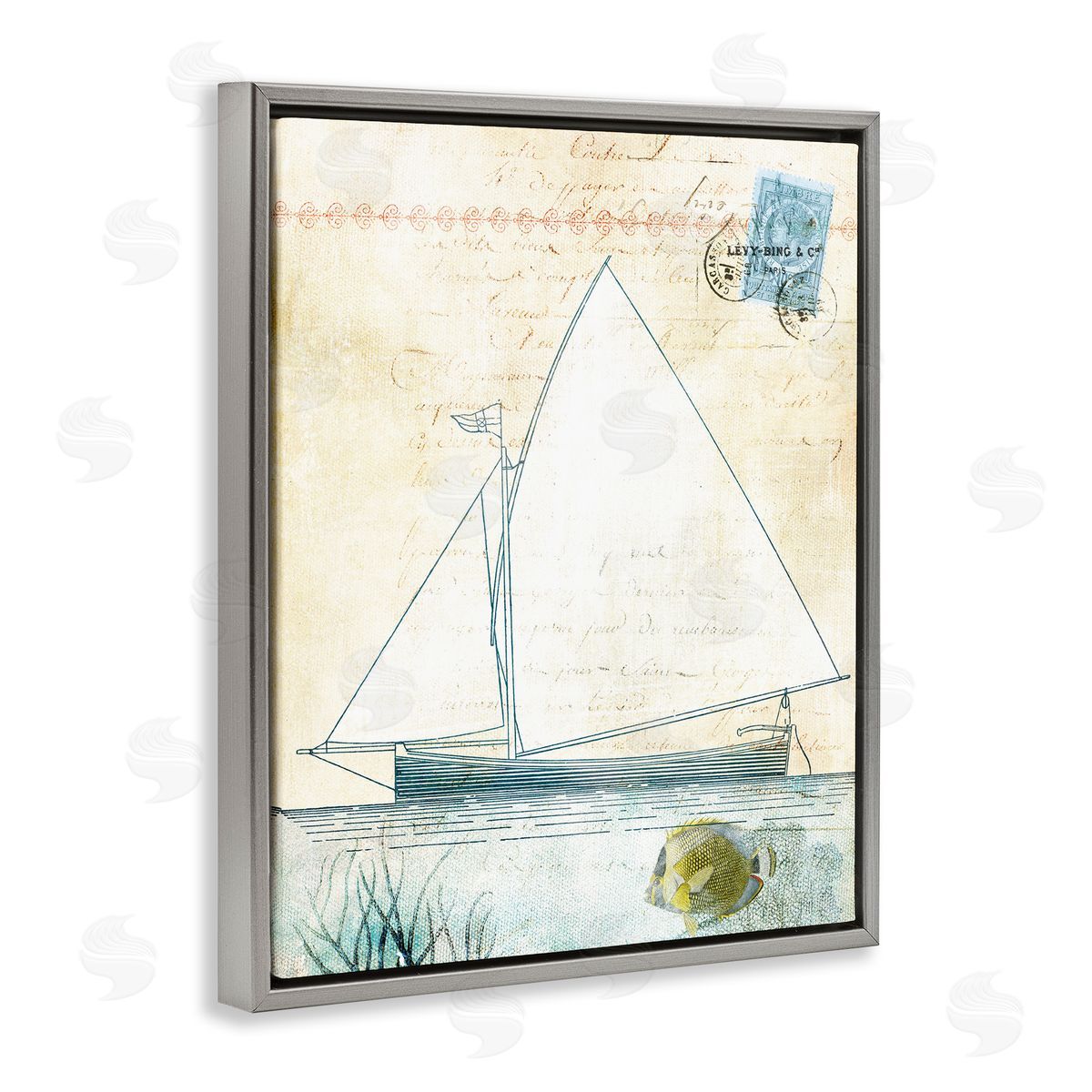 Susan Arnot | Antique Sailboat & Postal Stamp
