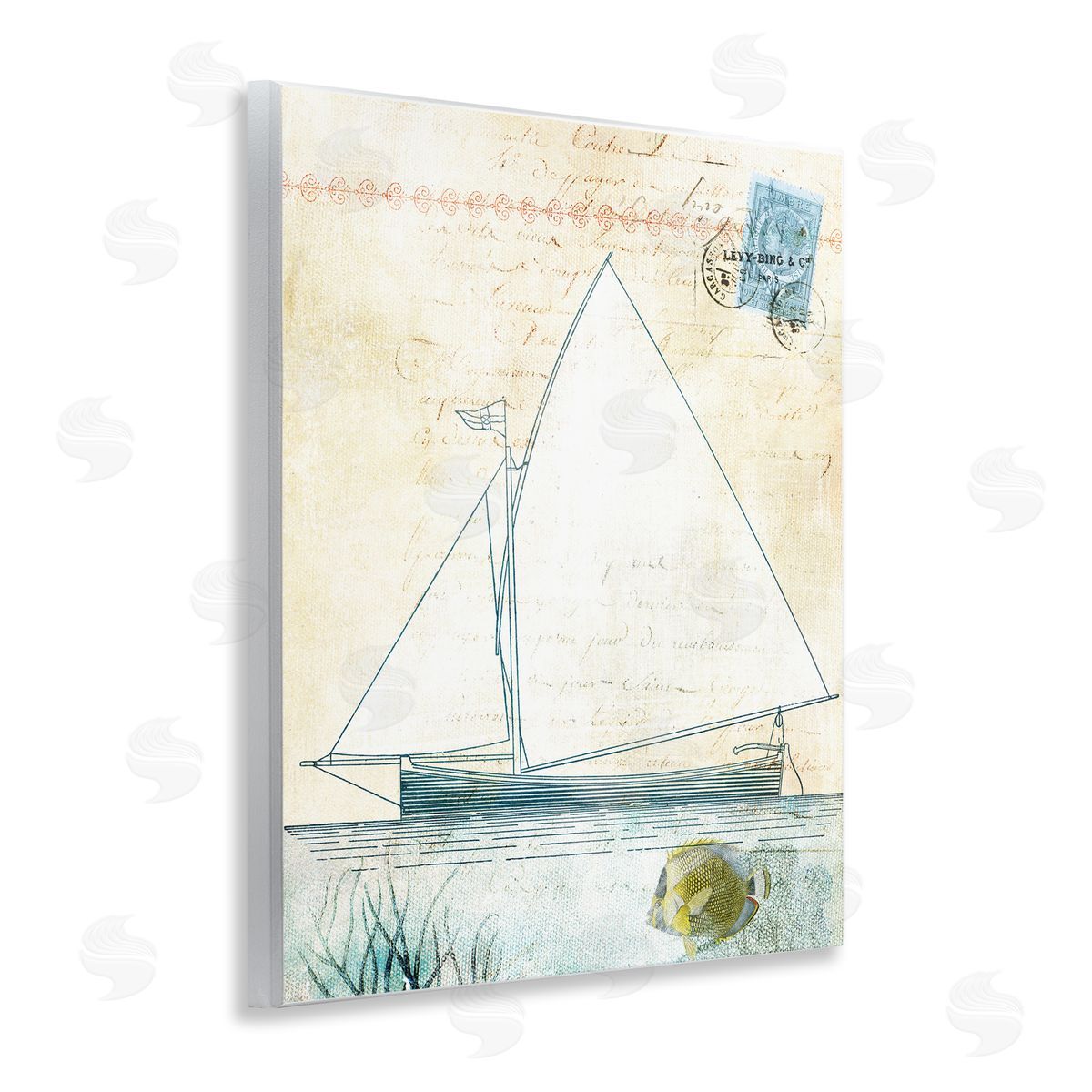 Susan Arnot | Antique Sailboat & Postal Stamp