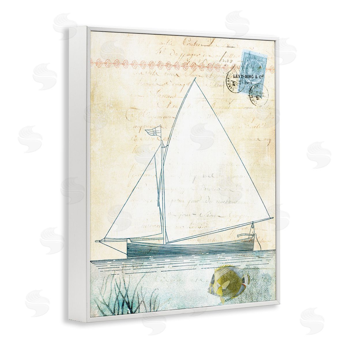 Susan Arnot | Antique Sailboat & Postal Stamp