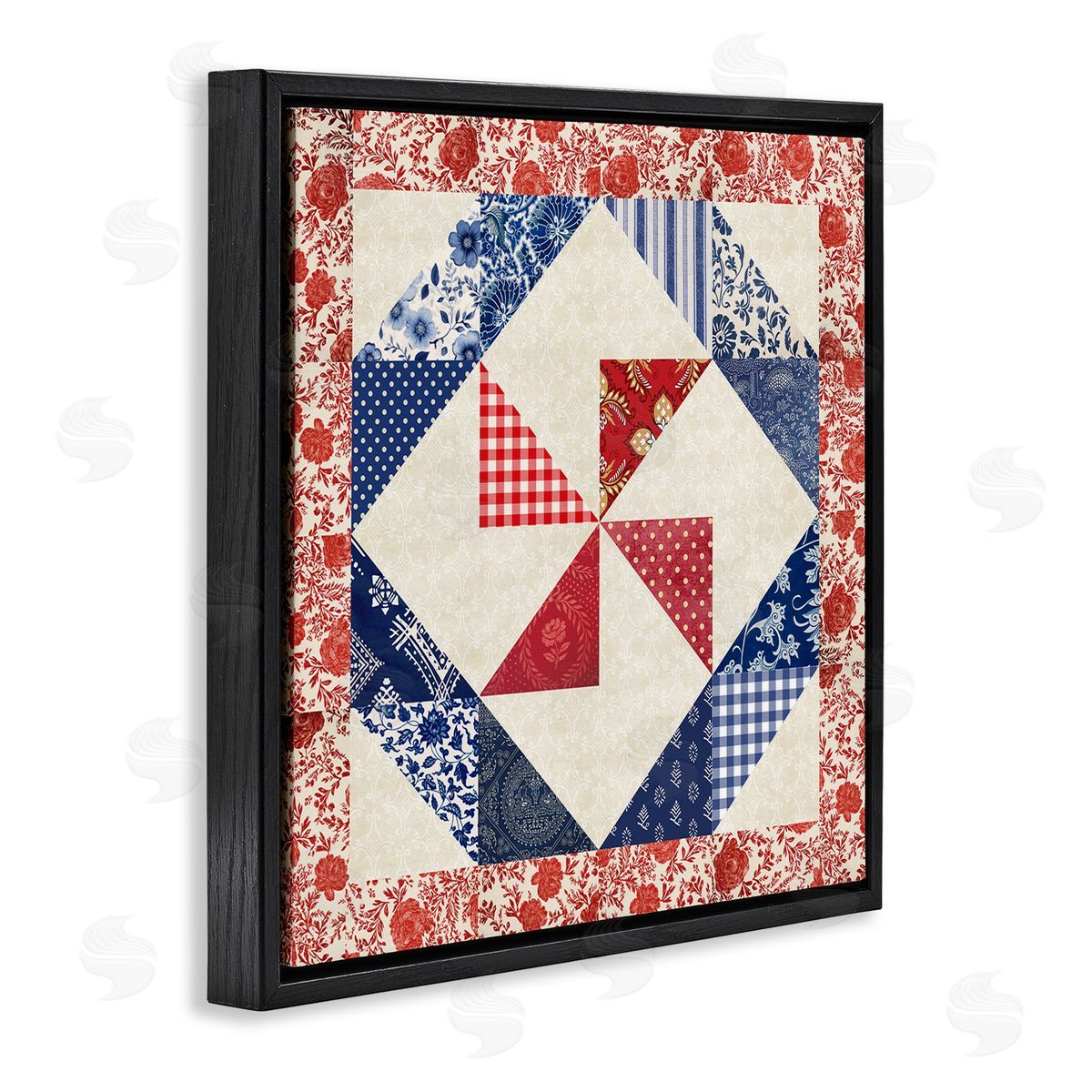Susan Arnot | Collaged Quilt Patterns Red & Blue