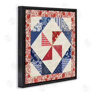 Susan Arnot | Collaged Quilt Patterns Red & Blue