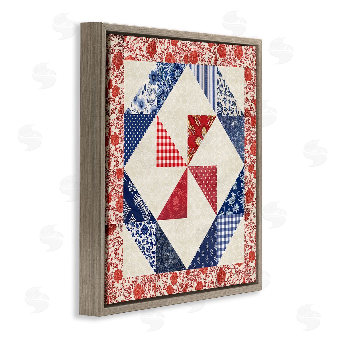 Susan Arnot | Collaged Quilt Patterns Red & Blue