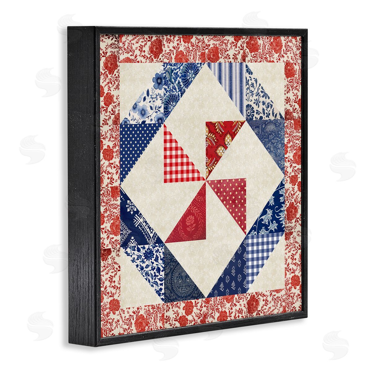 Susan Arnot | Collaged Quilt Patterns Red & Blue