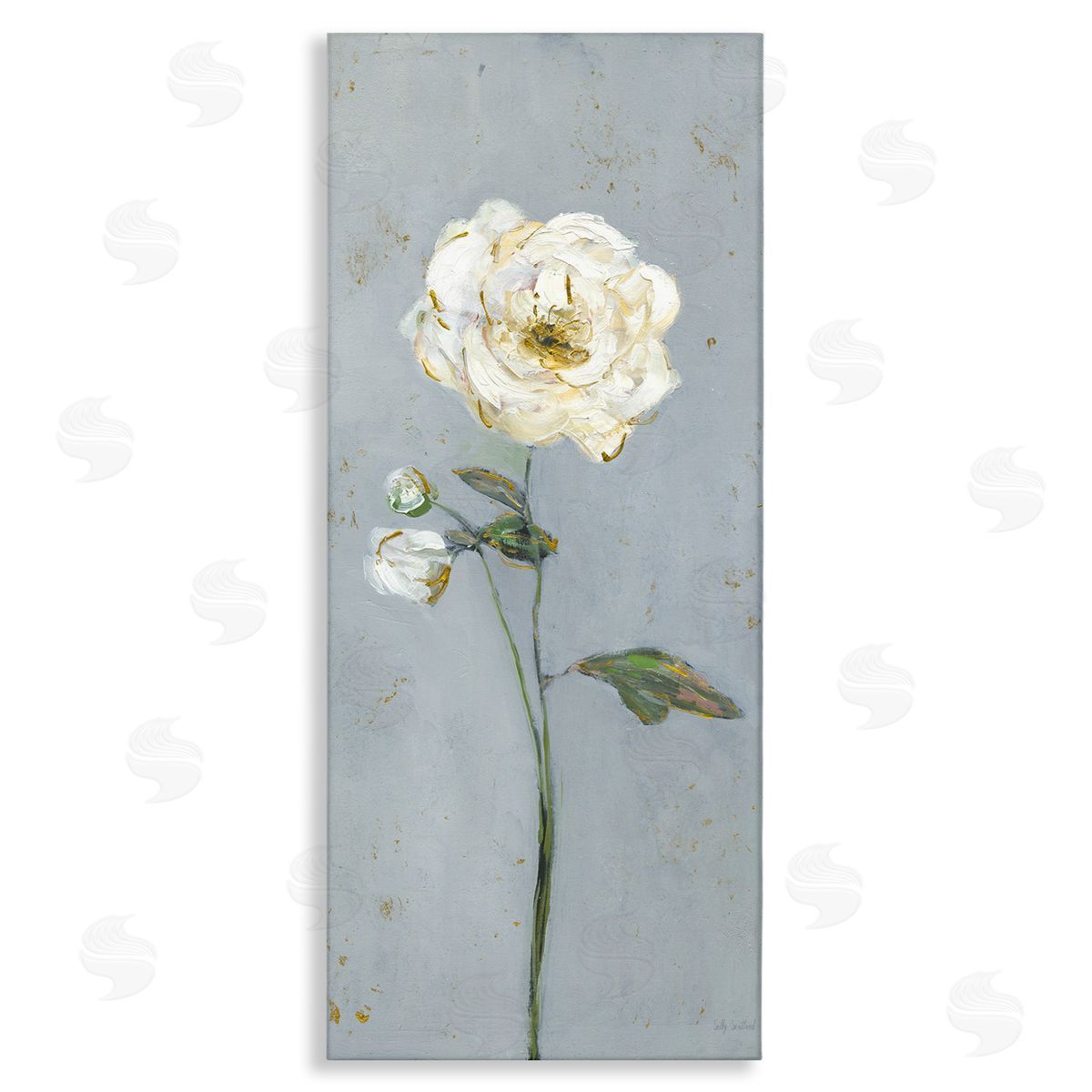 Sally Swatland | Simple Flower on Blue