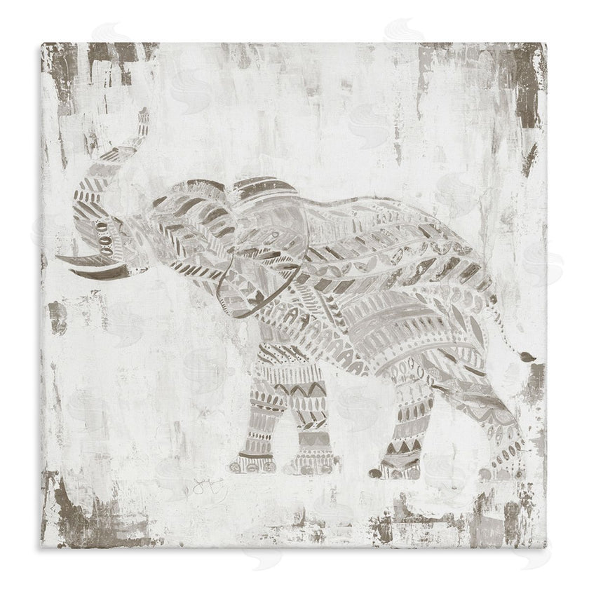 Janet Tava | Boho Stripes Elephant