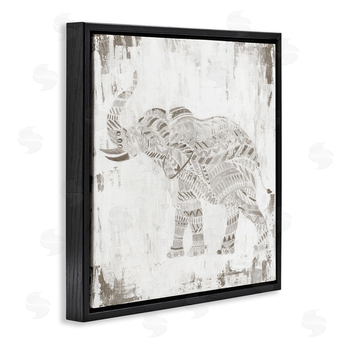 Janet Tava | Boho Stripes Elephant