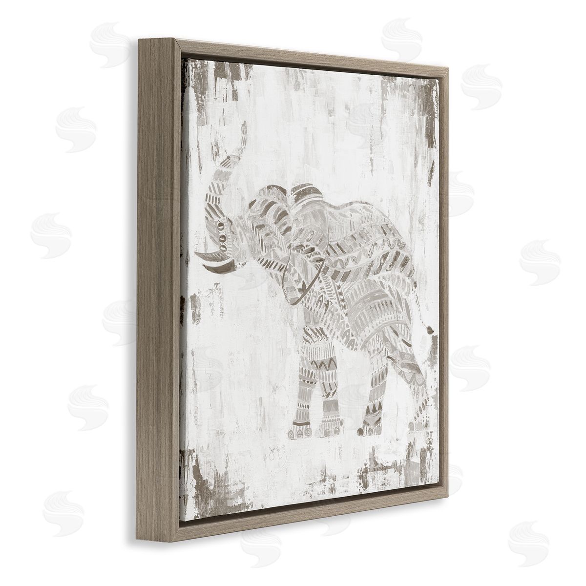 Janet Tava | Boho Stripes Elephant