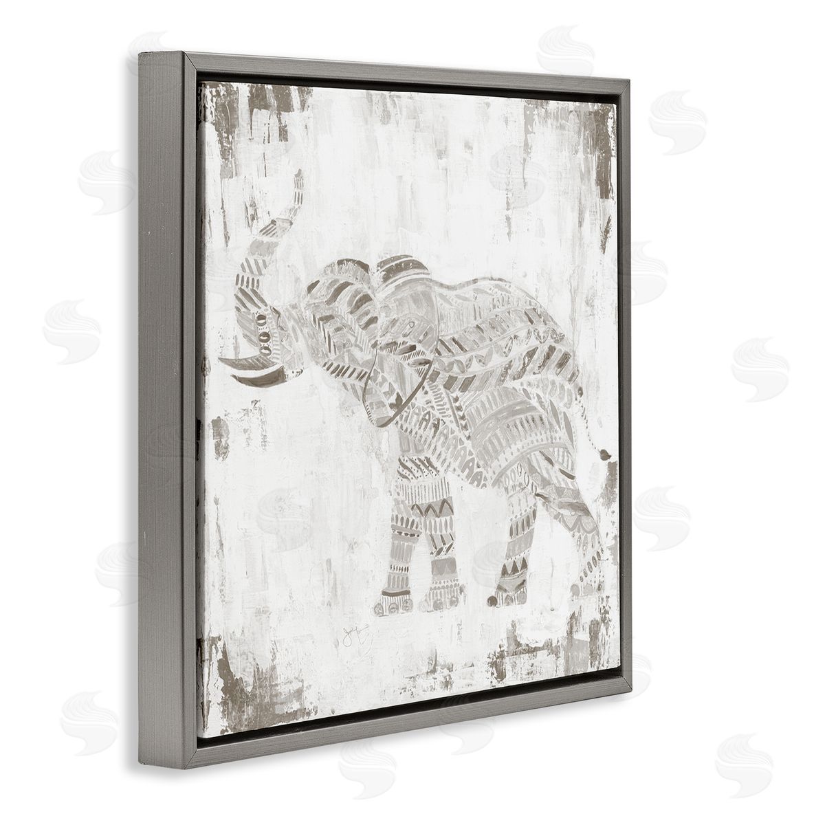 Janet Tava | Boho Stripes Elephant