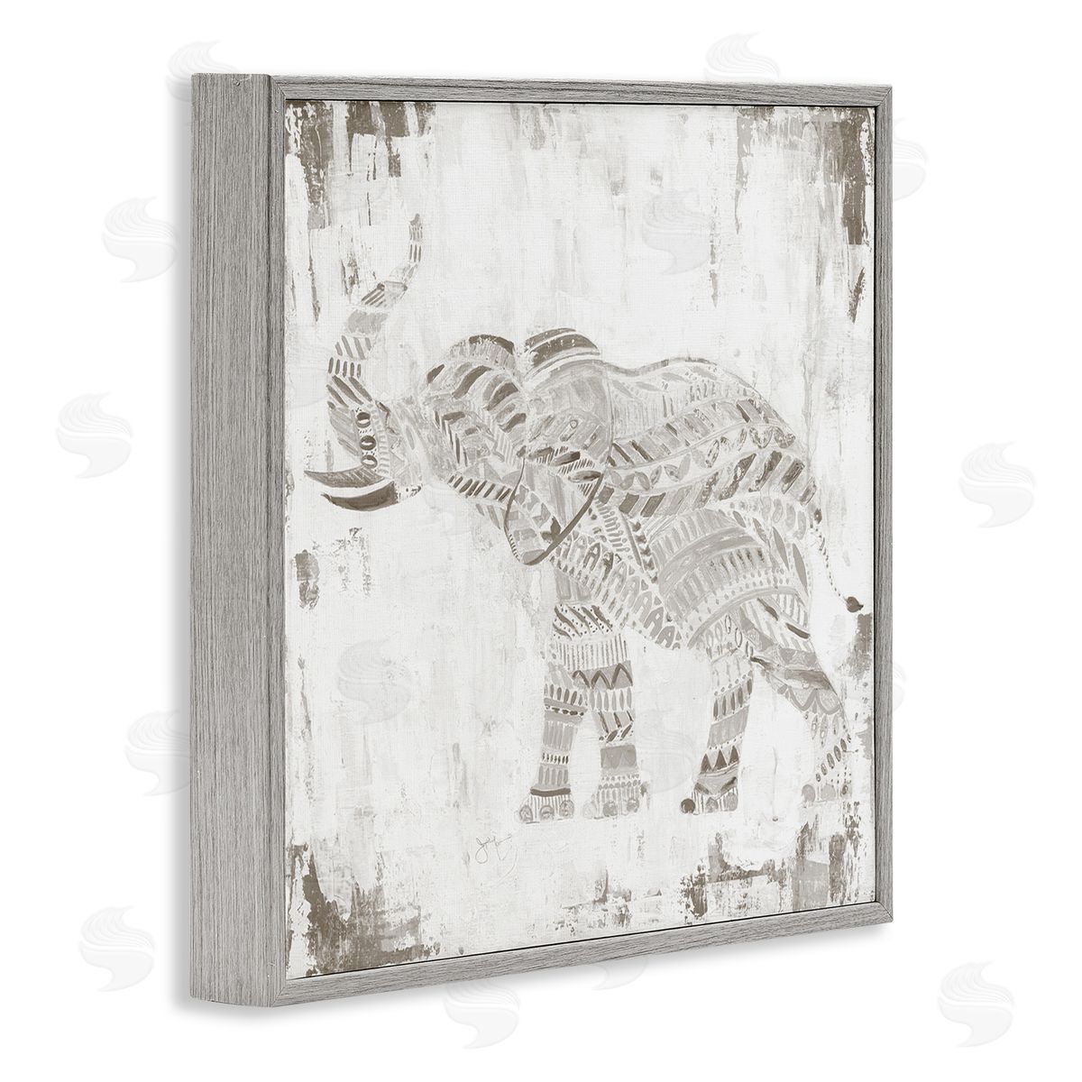 Janet Tava | Boho Stripes Elephant