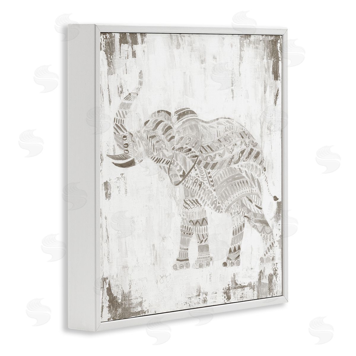 Janet Tava | Boho Stripes Elephant