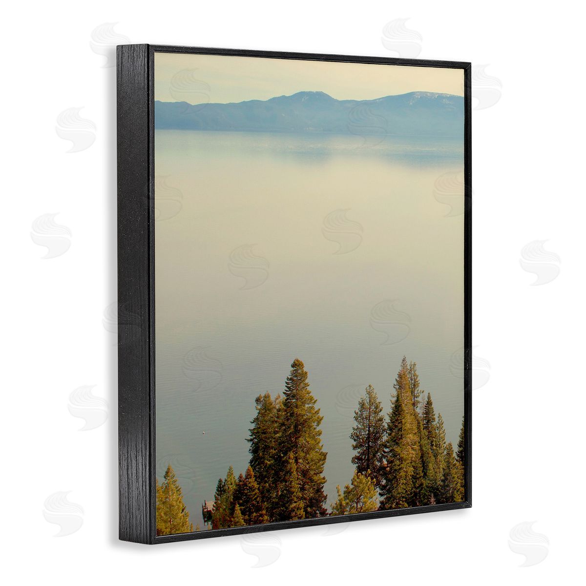 Pure Bliss Lake View Black Frame Print Wall Art, Home Decor by Gemma Bardot