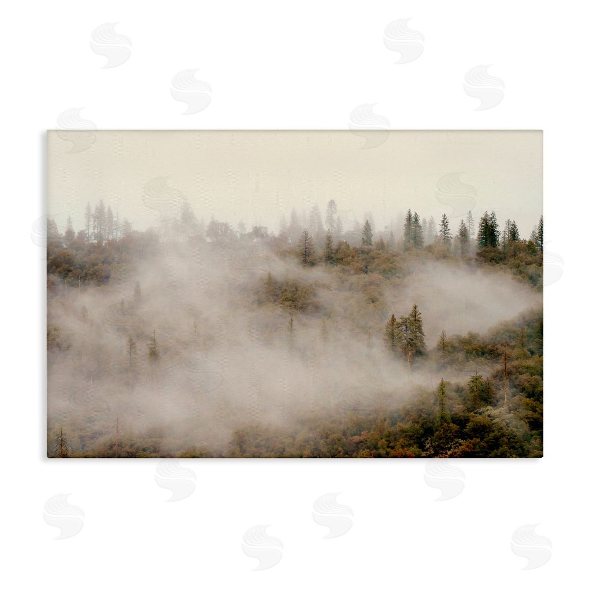 Morning Fog over Trees Canvas Wall Art, Home Decor by Gemma Bardot