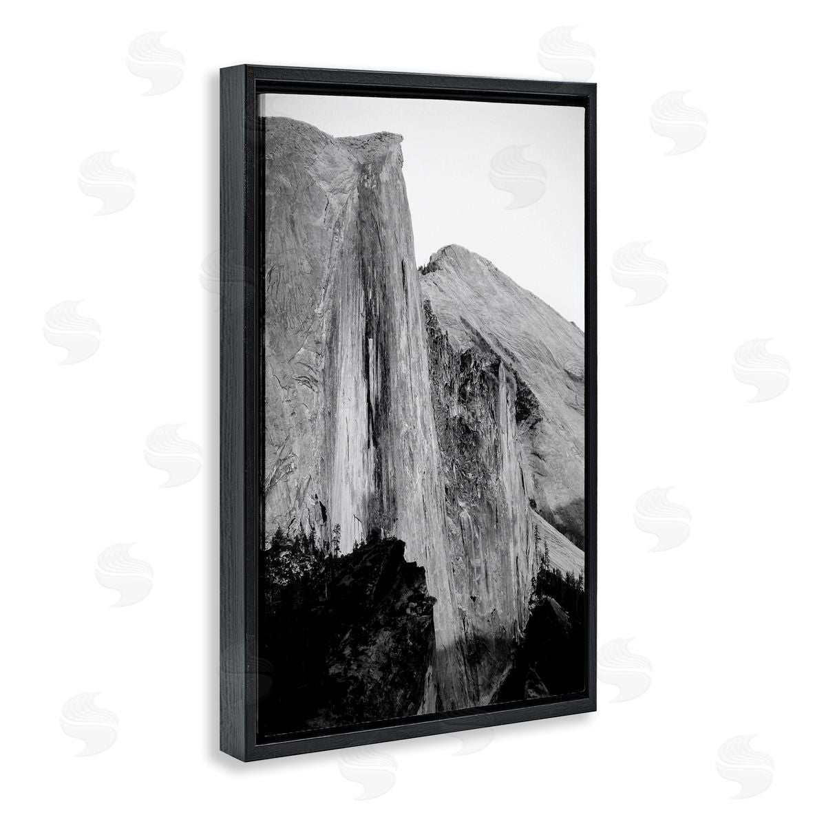 Towering Yosemite Cliff Black Floating Frame Canvas Wall Art, Home Decor by Gemma Bardot