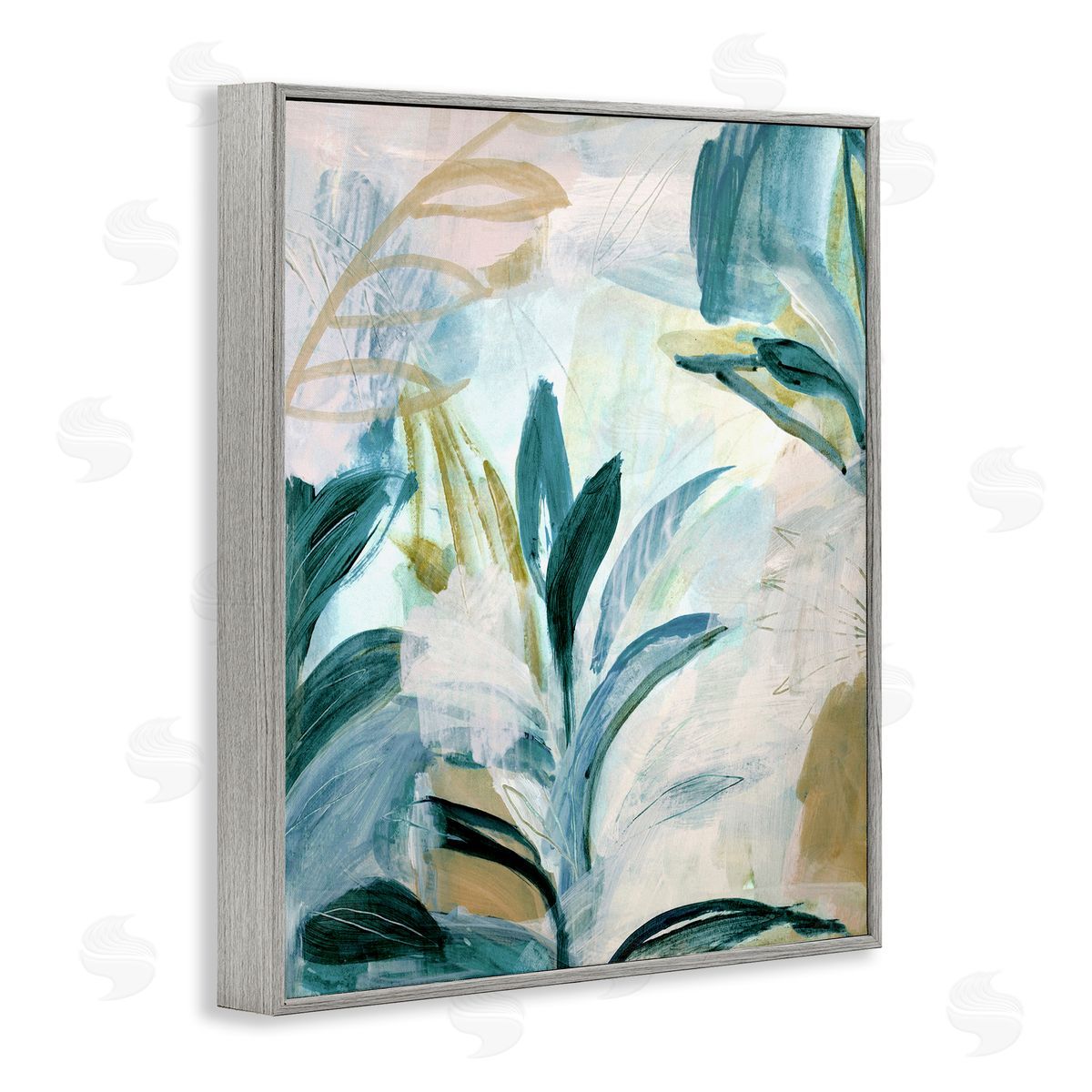 Vintage Hawaii Native Plants Grey Frame Print Wall Art, Home Decor by Gemma Bardot