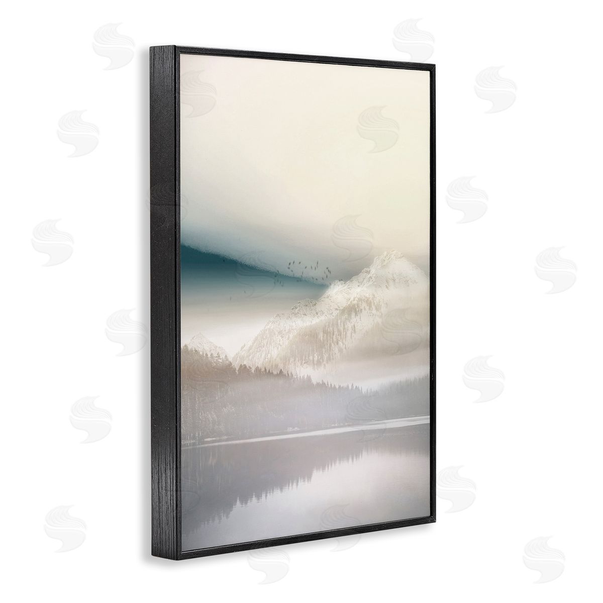 Vanilla Landscape View Black Frame Print Wall Art, Home Decor by Gemma Bardot