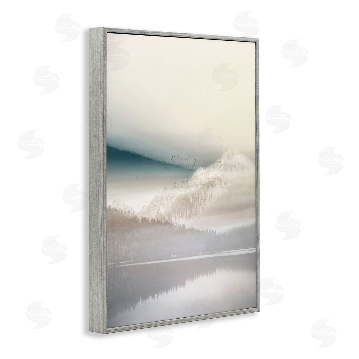 Vanilla Landscape View Grey Frame Print Wall Art, Home Decor by Gemma Bardot