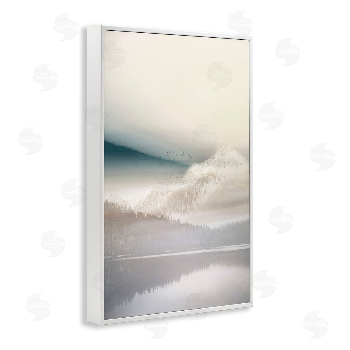 Vanilla Landscape View White Frame Print Wall Art, Home Decor by Gemma Bardot