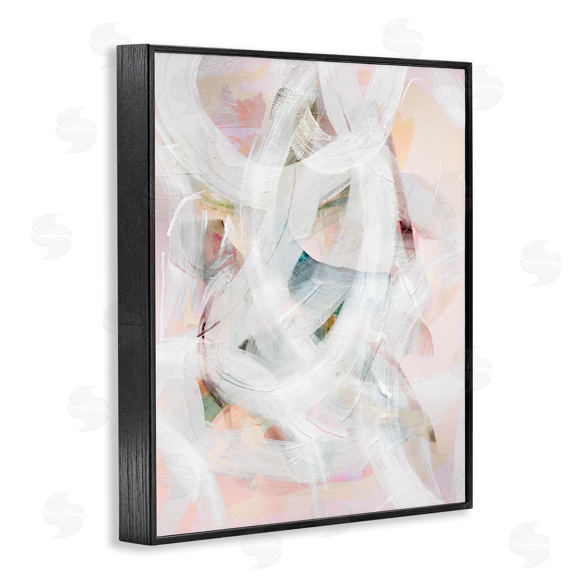 Tender Moments Abstraction Black Frame Print Wall Art, Home Decor by Gemma Bardot