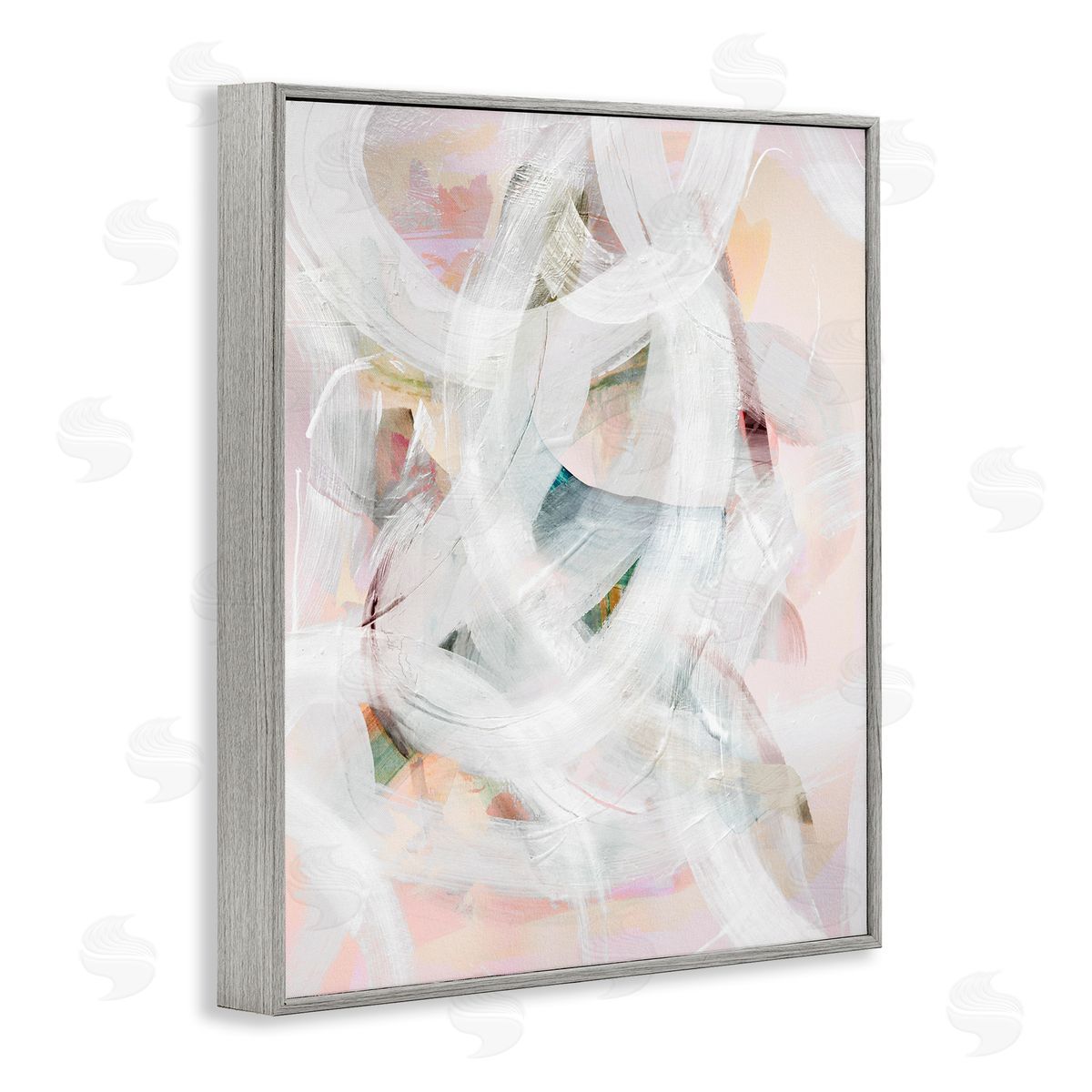 Tender Moments Abstraction Grey Frame Print Wall Art, Home Decor by Gemma Bardot