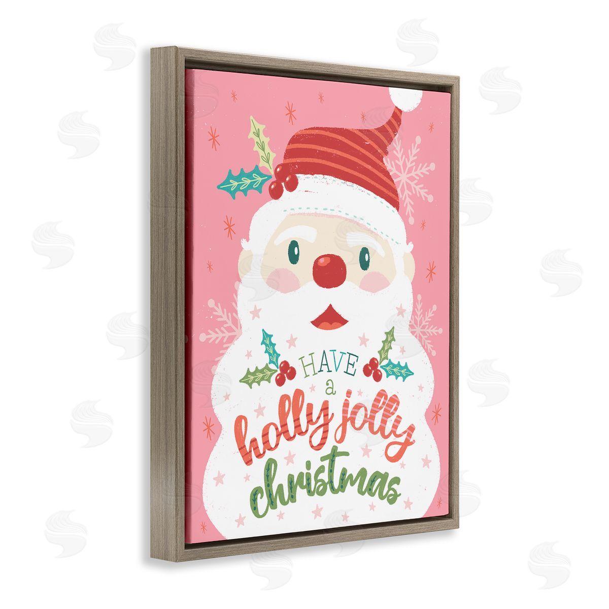 Brandi Powell | Holly Jolly Santa on Pink